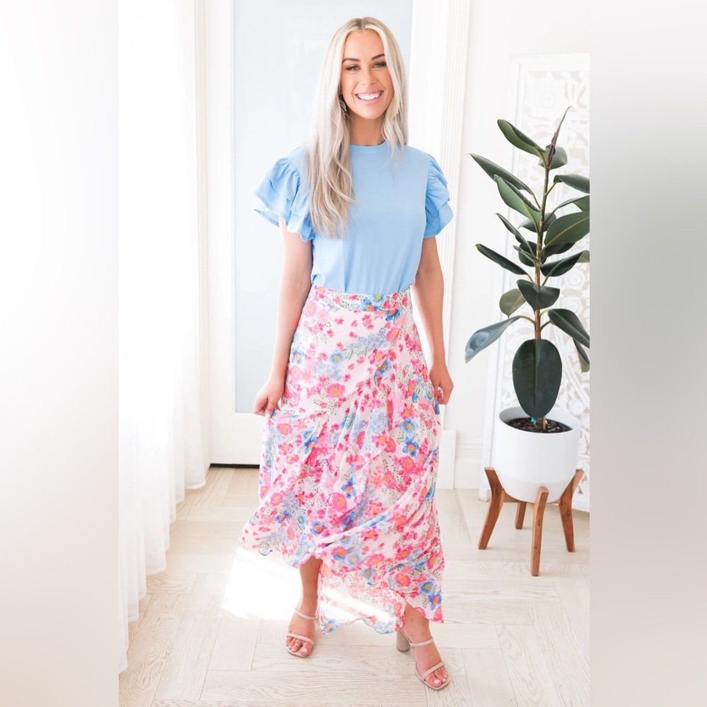 SUCH A DELIGHT MODEST RUFFLE SKIRT